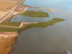 Foto vanuit de lucht gemaakt van jachthaven wolderwijd in aanbouw